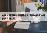 电网公司区块链项目是什么[国家电网区块链科技有限公司]